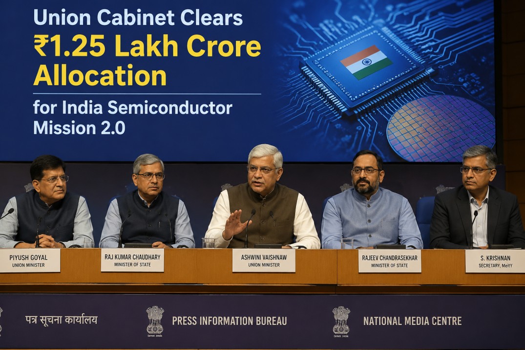 Union Cabinet Clears ₹1.25 Lakh Crore Allocation for India Semiconductor Mission 2.0